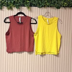 Lot of 2 Lululemon Train to Be Tank Tops Women's Size 6 Seamless Dri Fit